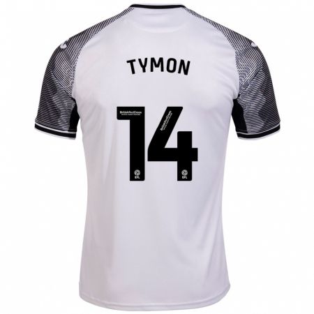 Kandiny Mujer Camiseta Josh Tymon #14 Blanco 1ª Equipación 2023/24 La Camisa Chile