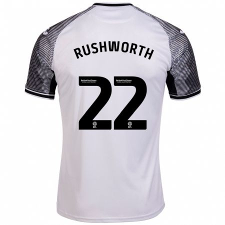 Kandiny Mujer Camiseta Carl Rushworth #22 Blanco 1ª Equipación 2023/24 La Camisa Chile