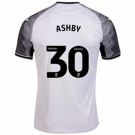 Kandiny Mujer Camiseta Harrison Ashby #30 Blanco 1ª Equipación 2023/24 La Camisa Chile