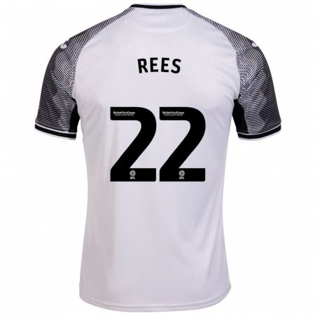 Kandiny Mujer Camiseta Nia Rees #22 Blanco 1ª Equipación 2023/24 La Camisa Chile
