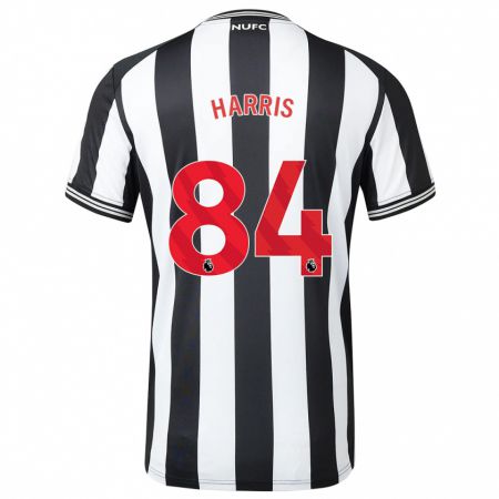 Kandiny Mujer Camiseta Aidan Harris #84 Blanco Negro 1ª Equipación 2023/24 La Camisa Chile