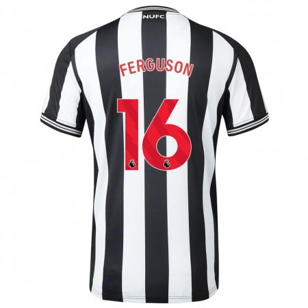 Kandiny Mujer Camiseta Becky Ferguson #16 Blanco Negro 1ª Equipación 2023/24 La Camisa Chile
