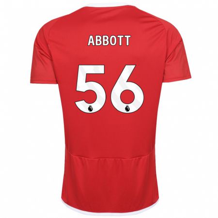 Kandiny Mujer Camiseta Zach Abbott #56 Rojo 1ª Equipación 2023/24 La Camisa Chile