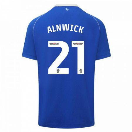 Kandiny Mujer Camiseta Jak Alnwick #21 Azul 1ª Equipación 2023/24 La Camisa Chile