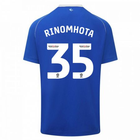 Kandiny Mujer Camiseta Andy Rinomhota #35 Azul 1ª Equipación 2023/24 La Camisa Chile