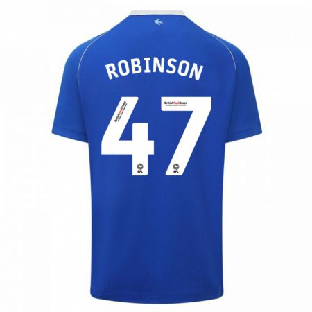 Kandiny Mujer Camiseta Callum Robinson #47 Azul 1ª Equipación 2023/24 La Camisa Chile