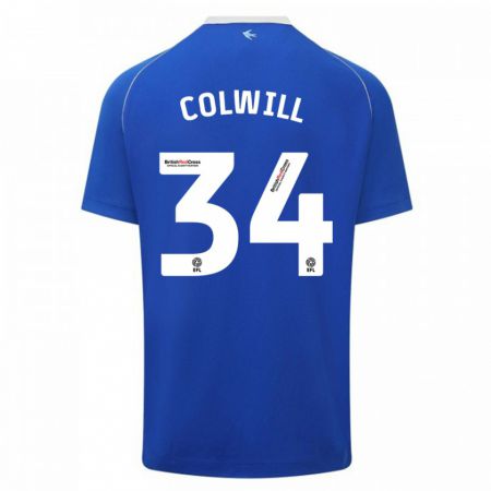 Kandiny Mujer Camiseta Joel Colwill #34 Azul 1ª Equipación 2023/24 La Camisa Chile