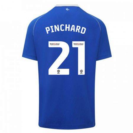 Kandiny Mujer Camiseta Cerys Pinchard #21 Azul 1ª Equipación 2023/24 La Camisa Chile