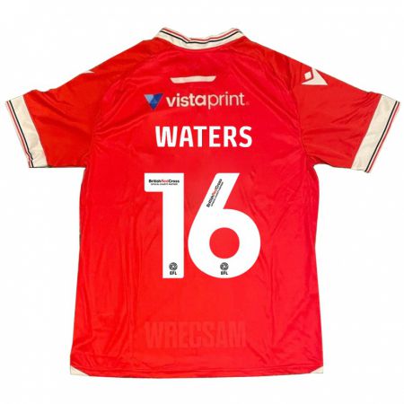 Kandiny Mujer Camiseta Billy Waters #16 Rojo 1ª Equipación 2023/24 La Camisa Chile