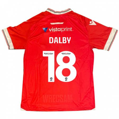 Kandiny Mujer Camiseta Sam Dalby #18 Rojo 1ª Equipación 2023/24 La Camisa Chile