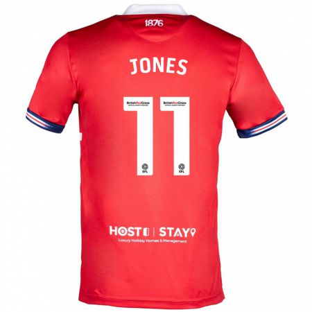 Kandiny Mujer Camiseta Isaiah Jones #11 Rojo 1ª Equipación 2023/24 La Camisa Chile