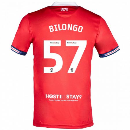 Kandiny Mujer Camiseta Bryant Bilongo #57 Rojo 1ª Equipación 2023/24 La Camisa Chile