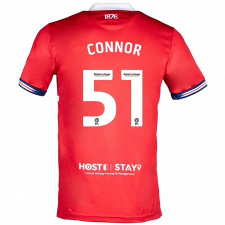 Kandiny Mujer Camiseta Shea Connor #51 Rojo 1ª Equipación 2023/24 La Camisa Chile