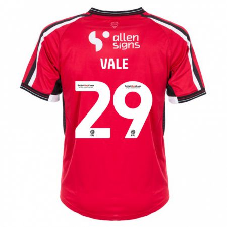 Kandiny Mujer Camiseta Jack Vale #29 Rojo 1ª Equipación 2023/24 La Camisa Chile