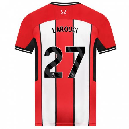 Kandiny Mujer Camiseta Yasser Larouci #27 Rojo 1ª Equipación 2023/24 La Camisa Chile