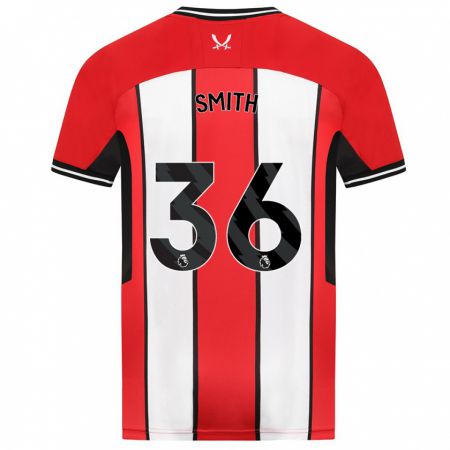 Kandiny Mujer Camiseta Joshua Smith #36 Rojo 1ª Equipación 2023/24 La Camisa Chile