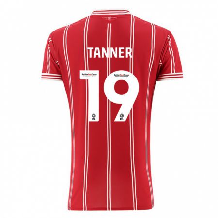Kandiny Mujer Camiseta George Tanner #19 Rojo 1ª Equipación 2023/24 La Camisa Chile