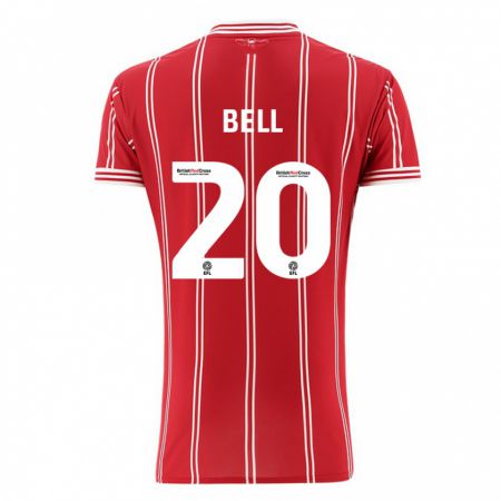 Kandiny Mujer Camiseta Sam Bell #20 Rojo 1ª Equipación 2023/24 La Camisa Chile