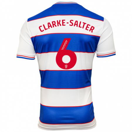 Kandiny Mujer Camiseta Jake Clarke-Salter #6 Blanco Azul 1ª Equipación 2023/24 La Camisa Chile