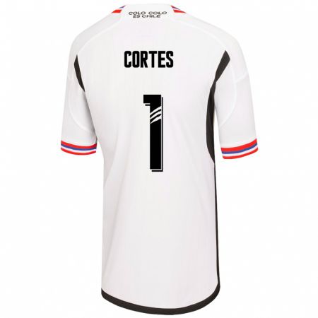 Kandiny Mujer Camiseta Brayan Cortés #1 Blanco 1ª Equipación 2023/24 La Camisa Chile