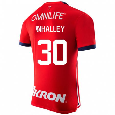 Kandiny Mujer Camiseta Óscar Whalley #30 Rojo 1ª Equipación 2023/24 La Camisa Chile