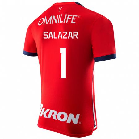Kandiny Mujer Camiseta Viridiana Salazar #1 Rojo 1ª Equipación 2023/24 La Camisa Chile