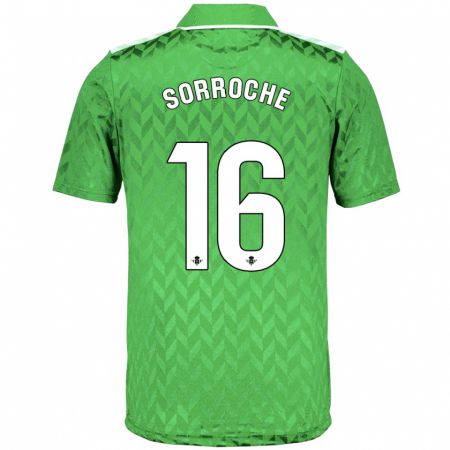Kandiny Mujer Camiseta Ginés Sorroche #16 Verde 2ª Equipación 2023/24 La Camisa Chile