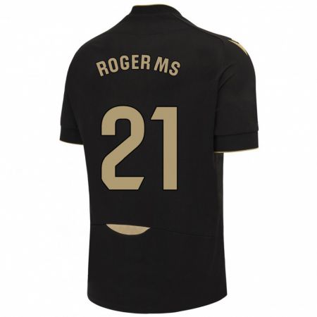 Kandiny Mujer Camiseta Roger Martí #21 Negro 2ª Equipación 2023/24 La Camisa Chile