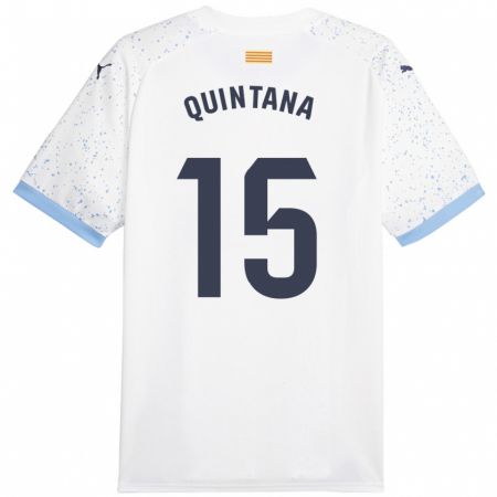 Kandiny Mujer Camiseta Amru Quintana #15 Blanco 2ª Equipación 2023/24 La Camisa Chile
