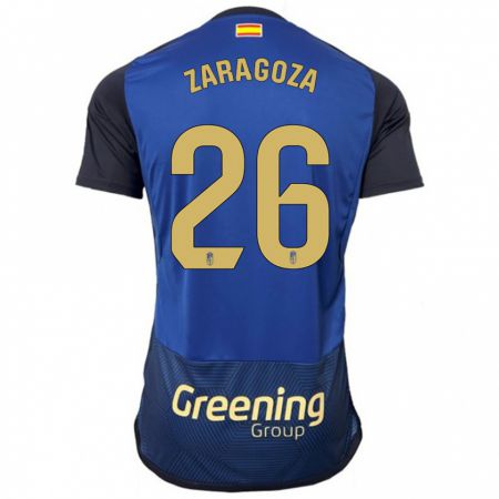 Kandiny Mujer Camiseta Bryan Zaragoza #26 Armada 2ª Equipación 2023/24 La Camisa Chile