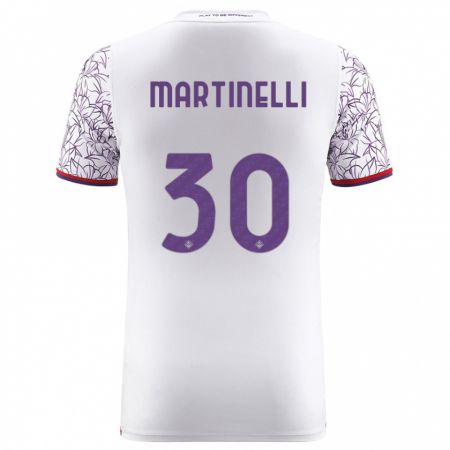 Kandiny Mujer Camiseta Tommaso Martinelli #30 Blanco 2ª Equipación 2023/24 La Camisa Chile