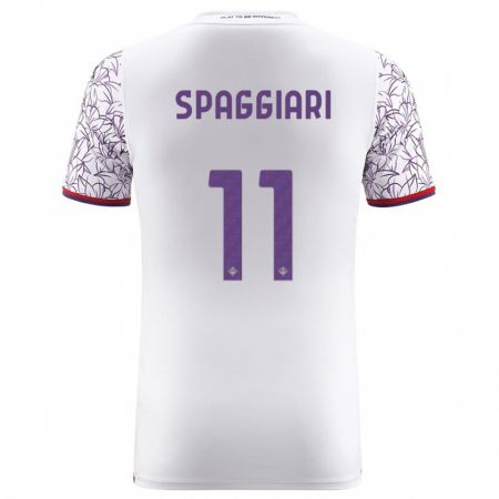 Kandiny Mujer Camiseta Riccardo Spaggiari #11 Blanco 2ª Equipación 2023/24 La Camisa Chile