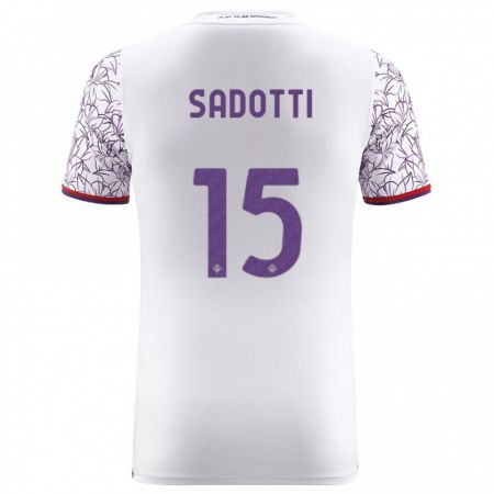 Kandiny Mujer Camiseta Edoardo Sadotti #15 Blanco 2ª Equipación 2023/24 La Camisa Chile