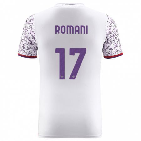 Kandiny Mujer Camiseta Lorenzo Romani #17 Blanco 2ª Equipación 2023/24 La Camisa Chile