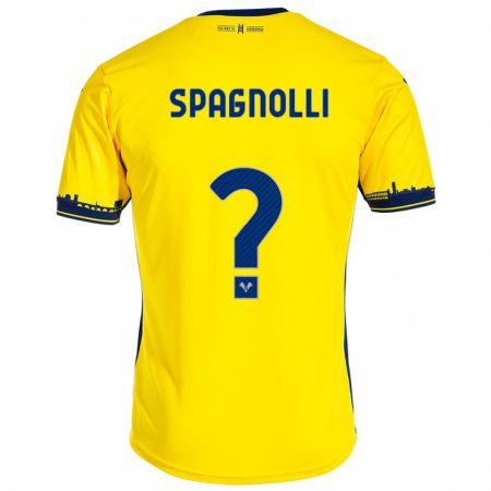 Kandiny Mujer Camiseta Matteo Spagnolli #0 Amarillo 2ª Equipación 2023/24 La Camisa Chile