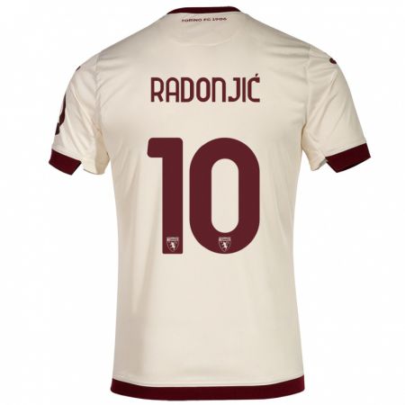 Kandiny Mujer Camiseta Nemanja Radonjić #10 Champán 2ª Equipación 2023/24 La Camisa Chile