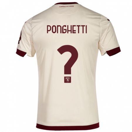 Kandiny Mujer Camiseta Matteo Ponghetti #0 Champán 2ª Equipación 2023/24 La Camisa Chile