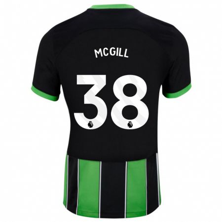 Kandiny Mujer Camiseta Tom Mcgill #38 Verde Negro 2ª Equipación 2023/24 La Camisa Chile