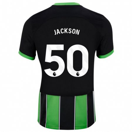 Kandiny Mujer Camiseta Ben Jackson #50 Verde Negro 2ª Equipación 2023/24 La Camisa Chile