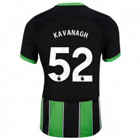 Kandiny Mujer Camiseta Leigh Kavanagh #52 Verde Negro 2ª Equipación 2023/24 La Camisa Chile