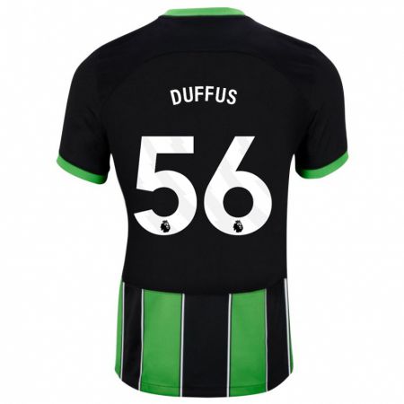 Kandiny Mujer Camiseta Josh Duffus #56 Verde Negro 2ª Equipación 2023/24 La Camisa Chile