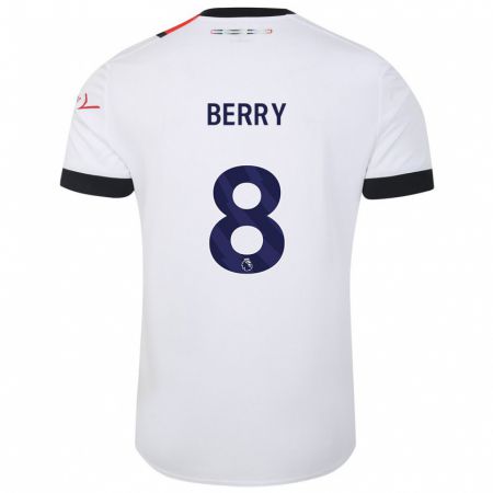 Kandiny Mujer Camiseta Luke Berry #8 Blanco 2ª Equipación 2023/24 La Camisa Chile