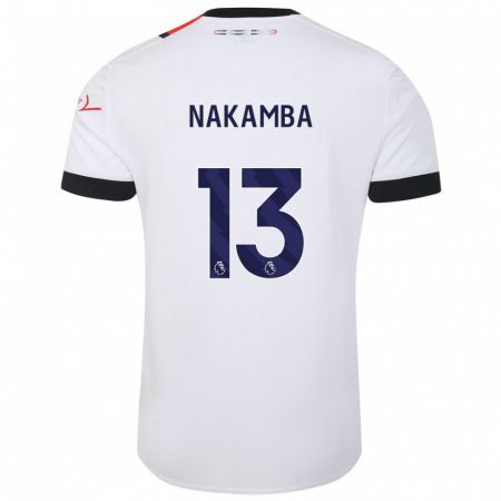 Kandiny Mujer Camiseta Marvelous Nakamba #13 Blanco 2ª Equipación 2023/24 La Camisa Chile