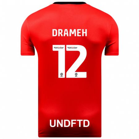 Kandiny Mujer Camiseta Cody Drameh #12 Rojo 2ª Equipación 2023/24 La Camisa Chile