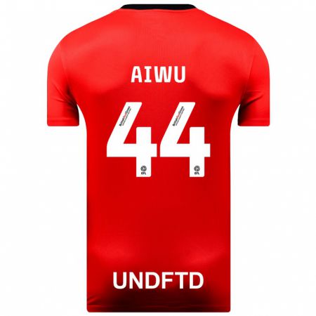Kandiny Mujer Camiseta Emanuel Aiwu #44 Rojo 2ª Equipación 2023/24 La Camisa Chile