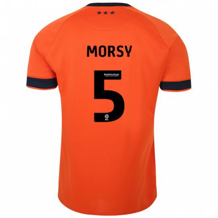 Kandiny Mujer Camiseta Samy Morsy #5 Naranja 2ª Equipación 2023/24 La Camisa Chile