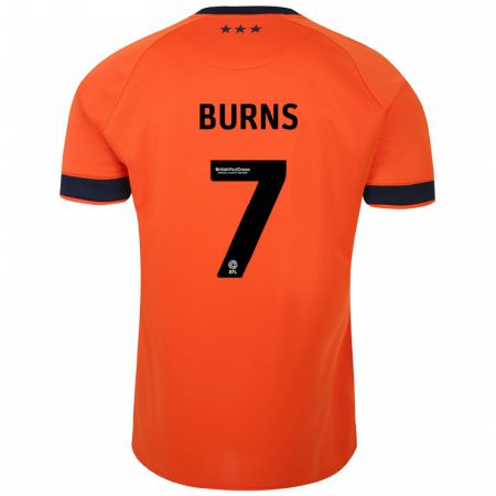 Kandiny Mujer Camiseta Wes Burns #7 Naranja 2ª Equipación 2023/24 La Camisa Chile