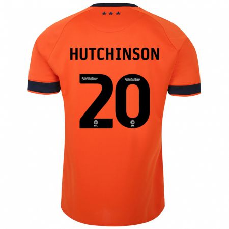 Kandiny Mujer Camiseta Omari Hutchinson #20 Naranja 2ª Equipación 2023/24 La Camisa Chile