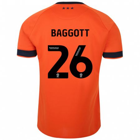 Kandiny Mujer Camiseta Elkan Baggott #26 Naranja 2ª Equipación 2023/24 La Camisa Chile