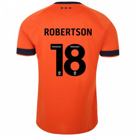 Kandiny Mujer Camiseta Kyra Robertson #18 Naranja 2ª Equipación 2023/24 La Camisa Chile